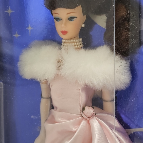 NRFB Vintage 1995 Enchanted Evening RARE Brunette Barbie Collector Edition Pink - Picture 5 of 7